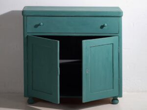Cómoda antigua de color verde esmeralda (c.1920) #4