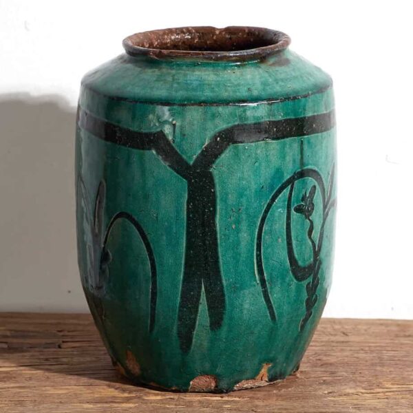 Ancien vase en céramique oriental (vers 1820) #3