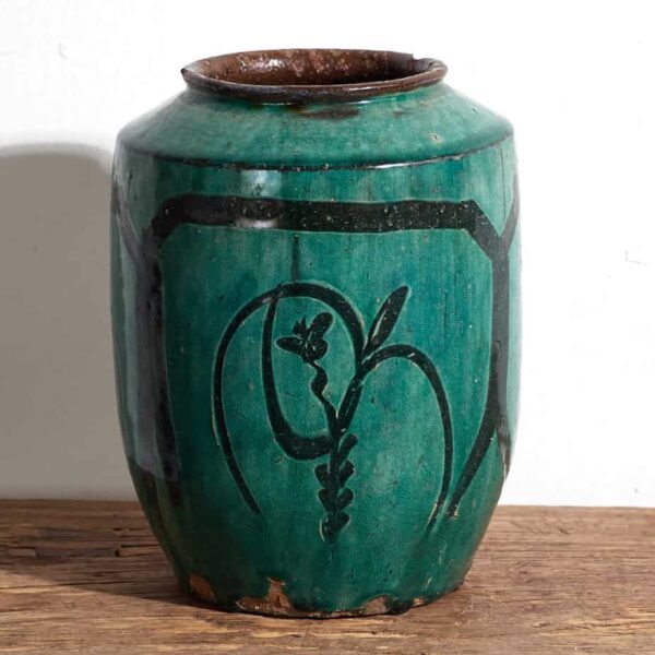 Ancien vase en céramique oriental (vers 1820) #3