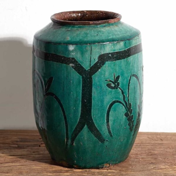 Ancien vase en céramique oriental (vers 1820) #3