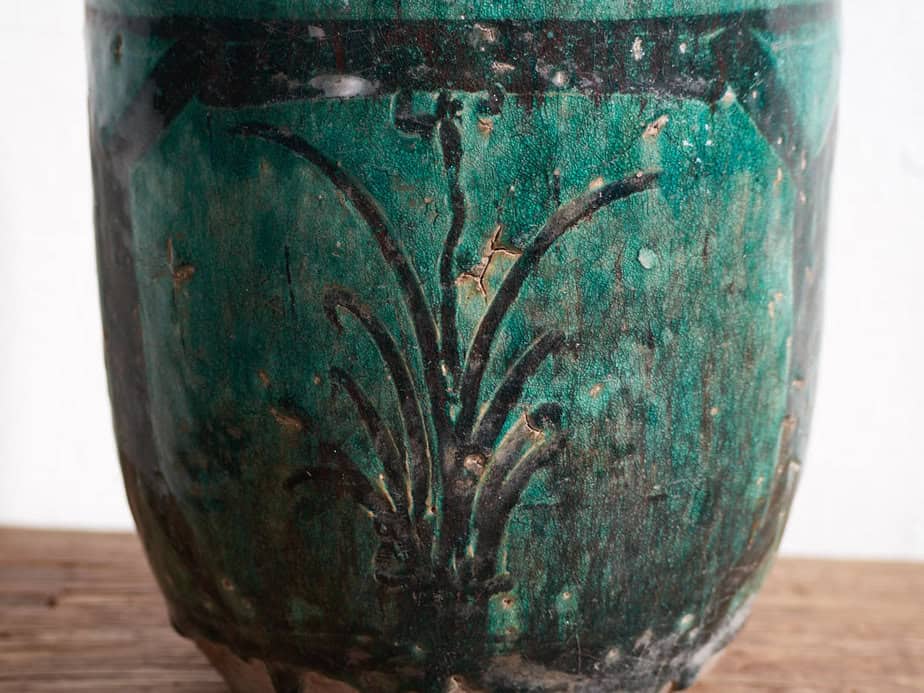 Jarrón esmaltado antiguo de estilo oriental (c.1820) #8