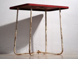 Mesa de jardín antigua de color rojo (c.1920) #19