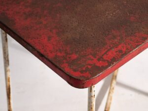 Mesa de jardín antigua de color rojo (c.1920) #19