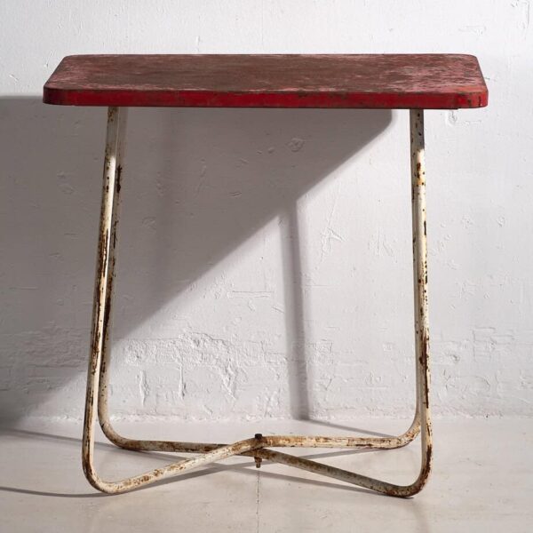 Mesa de jardín antigua de color rojo (c.1920) #19