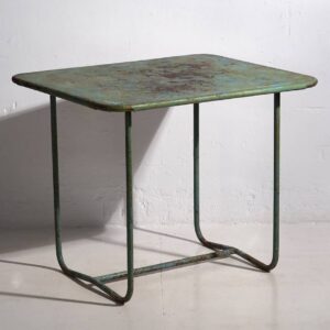 Mesa de jardín antigua de color verde menta (c.1920) #20