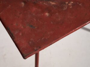 Mesa para exterior antigua de color rojo (c.1920) #13