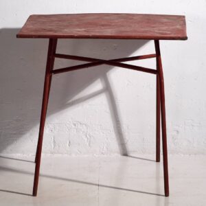 Mesa para exterior antigua de color rojo (c.1920) #13
