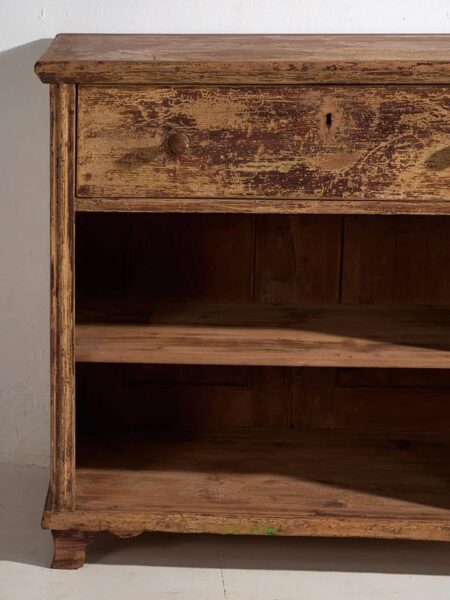 Comptoir ancien avec patina marron (c.1920) #96