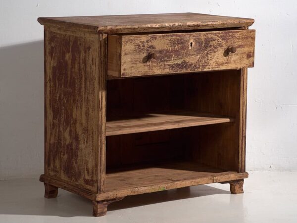 Comptoir ancien avec patina marron (c.1920) #96