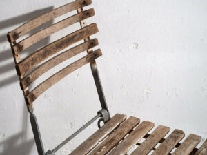 Sillas plegables antiguas de jardín (c.1920). Conjunto de 2 piezas #2