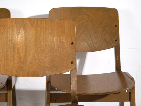 Sillas Thonet vintage para comedor (c.1950). Conjunto de 4 piezas