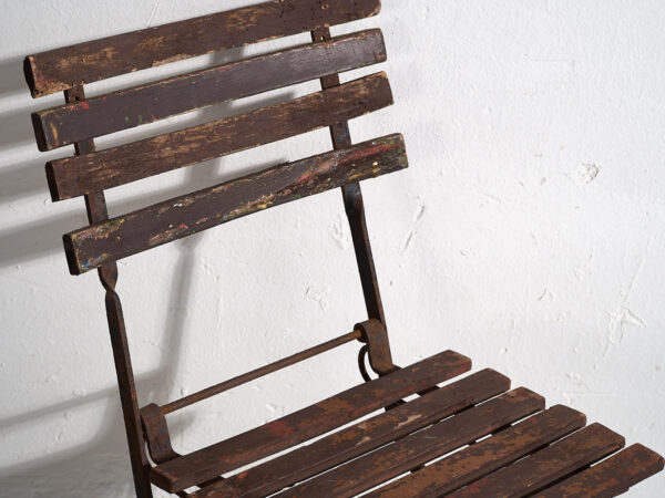 Sillas plegables de exterior antiguas (c.1920). Conjunto de 4 piezas #33