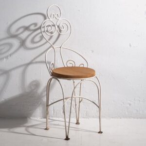 Sillas blancas de jardín antiguas (c.1920). Conjunto de 4 piezas