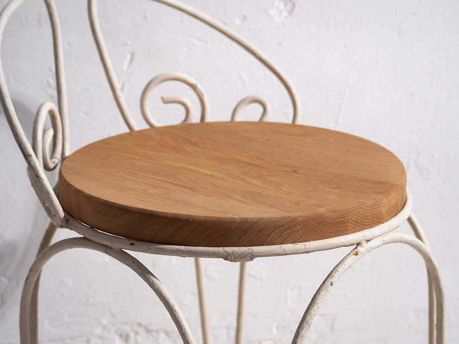 Sillas blancas de jardín antiguas (c.1920). Conjunto de 4 piezas