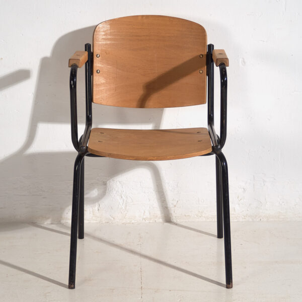 Sillas con apoyabrazos de estilo industrial (c.1950). Conjunto de 2 piezas