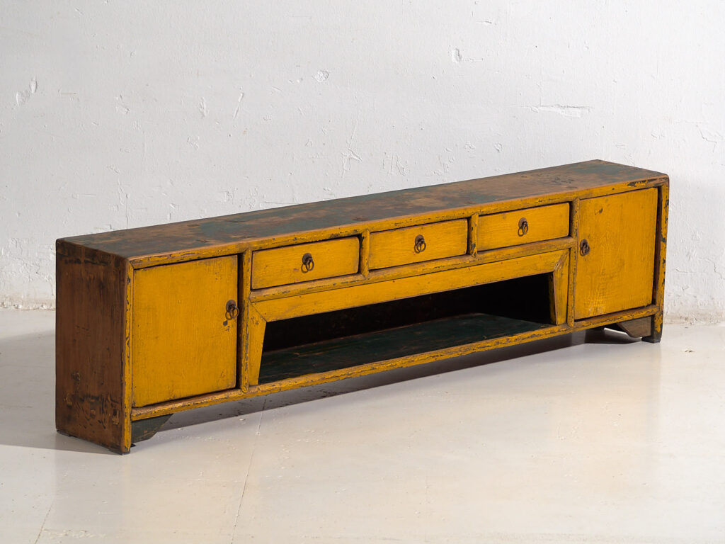 Antiguo mueble TV de color amarillo (c.1900) #18
