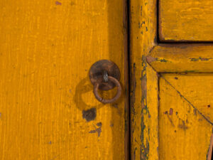 Antiguo mueble TV de color amarillo (c.1900) #18