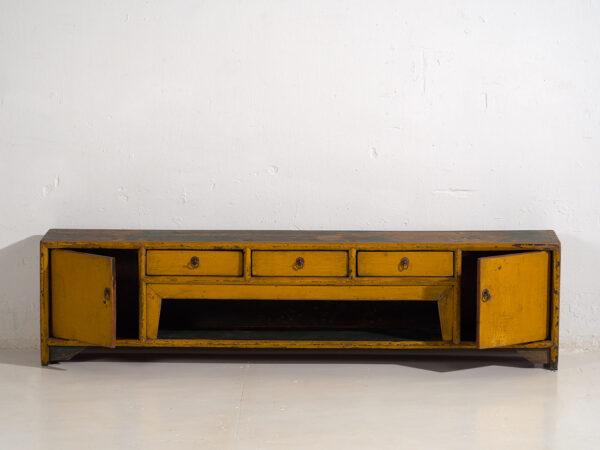 Meuble TV ancien jaune (c.1900) #18