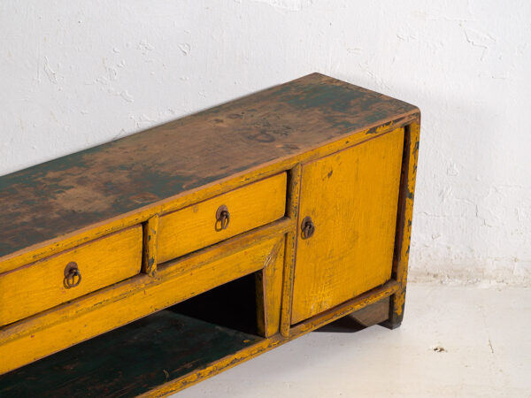 Meuble TV ancien jaune (c.1900) #18
