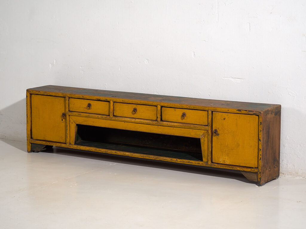 Antiguo mueble TV de color amarillo (c.1900) #18