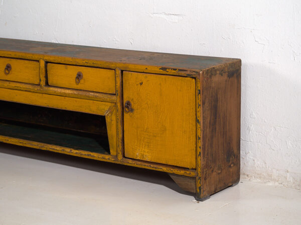 Meuble TV ancien jaune (c.1900) #18