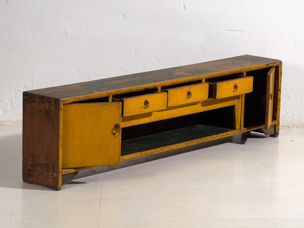 Antiguo mueble TV de color amarillo (c.1900) #18