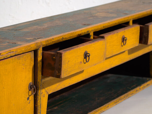 Meuble TV ancien jaune (c.1900) #18
