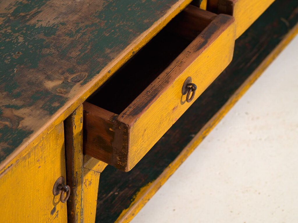 Antiguo mueble TV de color amarillo (c.1900) #18