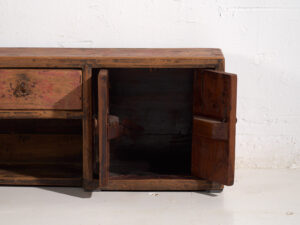 Mueble bajo antiguo con pátina de color rojo (c.1900) #29