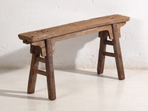 Banco chino antiguo de estilo primitivo (c.1870) #4