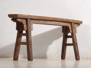 Banco chino antiguo de estilo primitivo (c.1870) #4