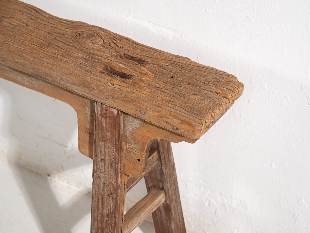 Banco chino antiguo de estilo primitivo (c.1870) #4