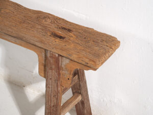 Banco chino antiguo de estilo primitivo (c.1870) #4