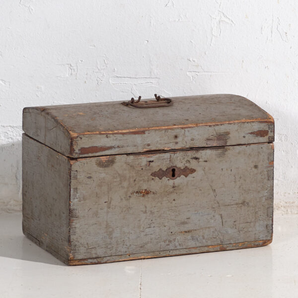 Pequeño cofre gris antiguo (c.1900) #69