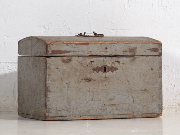 Pequeño cofre gris antiguo (c.1900) #69