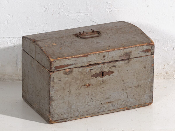Pequeño cofre gris antiguo (c.1900) #69