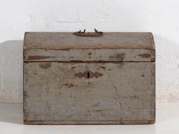 Pequeño cofre gris antiguo (c.1900) #69