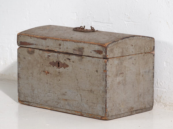 Pequeño cofre gris antiguo (c.1900) #69
