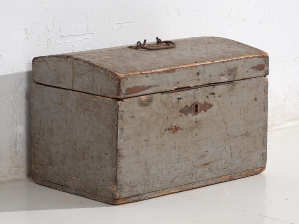 Pequeño cofre gris antiguo (c.1900) #69