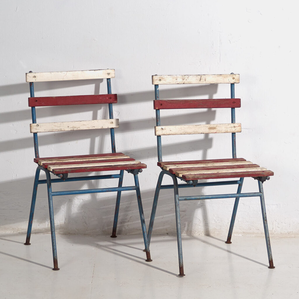 Antiguas sillas de jardín (c.1920). Conjunto de 2 piezas #1