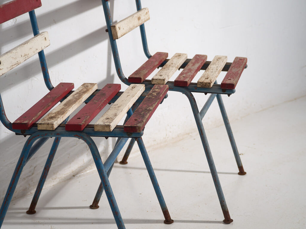 Antiguas sillas de jardín (c.1920). Conjunto de 2 piezas #1