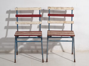 Antiguas sillas de jardín (c.1920). Conjunto de 2 piezas #1