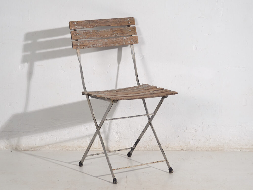 Sillas plegables antiguas de jardín (c.1920). Conjunto de 2 piezas #2