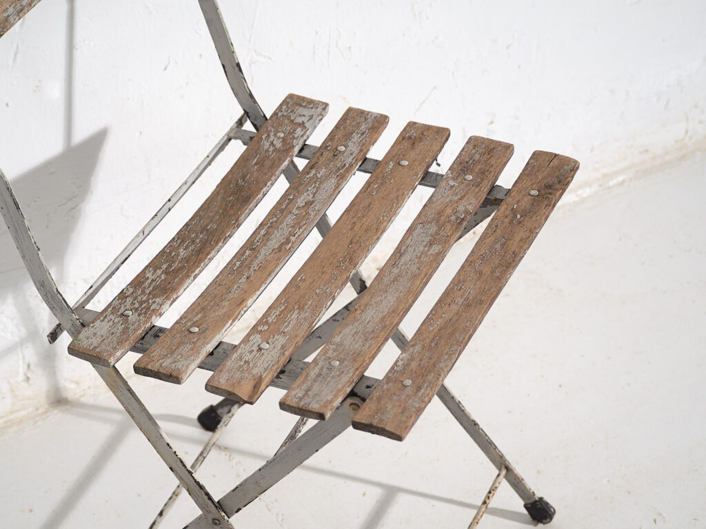 Sillas plegables antiguas de jardín (c.1920). Conjunto de 2 piezas #2