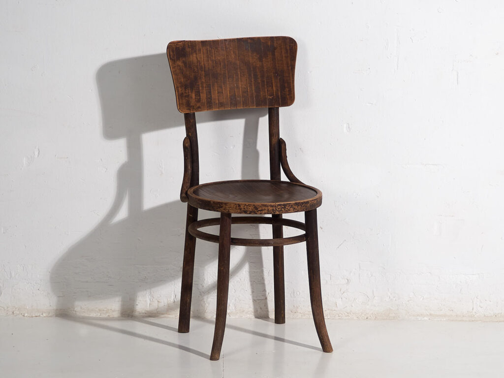 Antiguas sillas de comedor de madera curvada (c.1920). Conjunto de 4 piezas #6