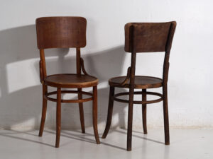 Antiguas sillas de comedor de madera curvada (c.1920). Conjunto de 4 piezas #6
