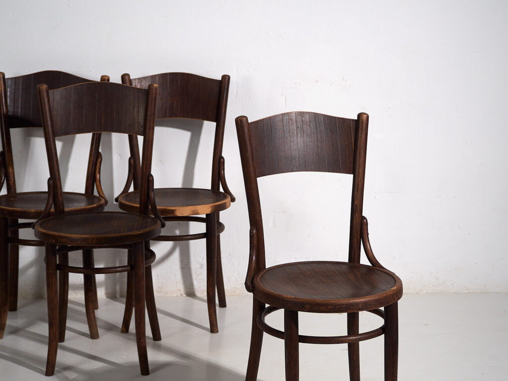Sillas antiguas de madera curvada Thonet-Mundus (c.1920). Conjunto de 4 piezas #3