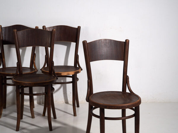 Chaises Thonet-Mundus en bois courbé (vers 1920). Ensemble de 4 pièces n°3