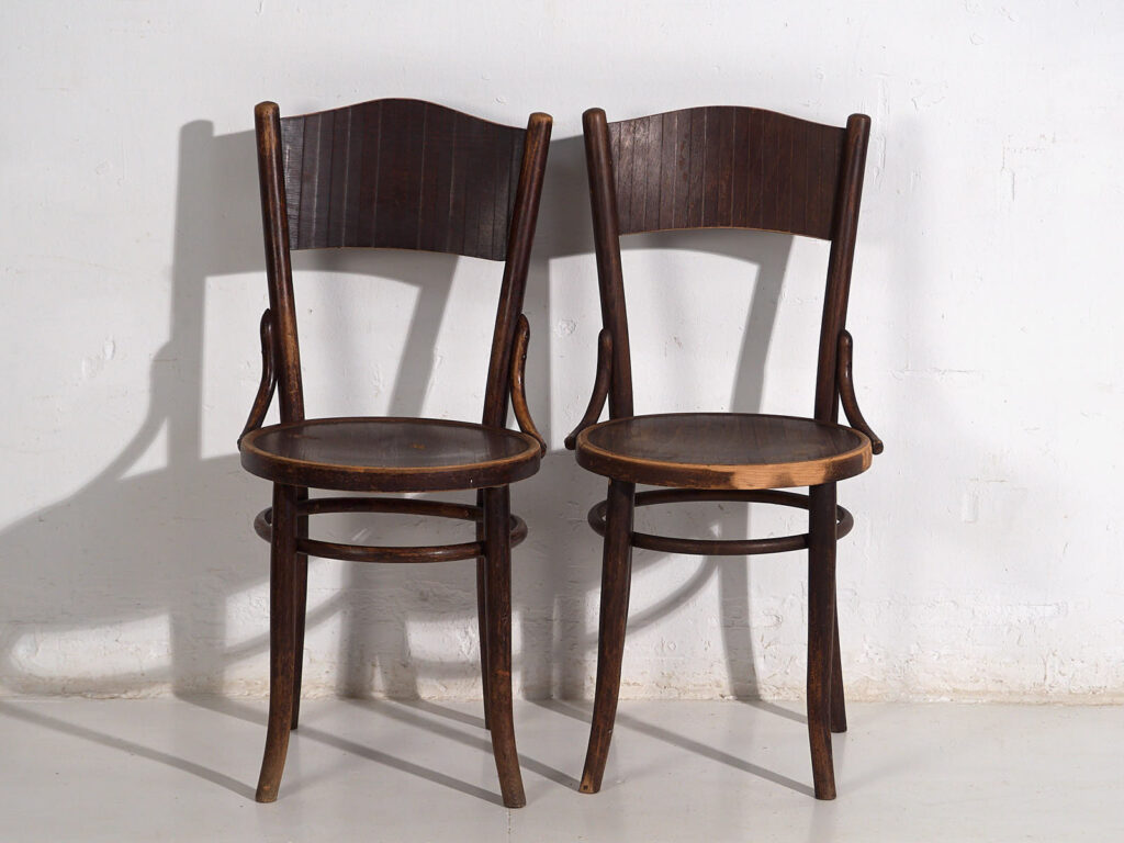 Sillas antiguas de madera curvada Thonet-Mundus (c.1920). Conjunto de 4 piezas #3
