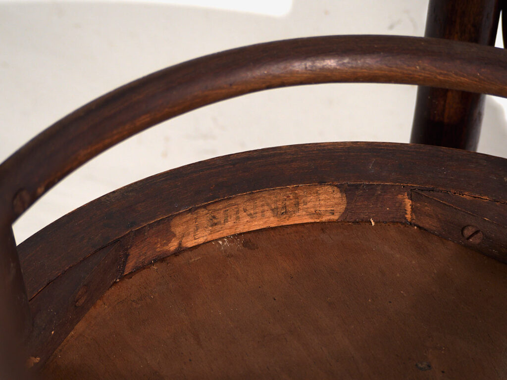 Sillas antiguas de madera curvada Thonet-Mundus (c.1920). Conjunto de 4 piezas #3